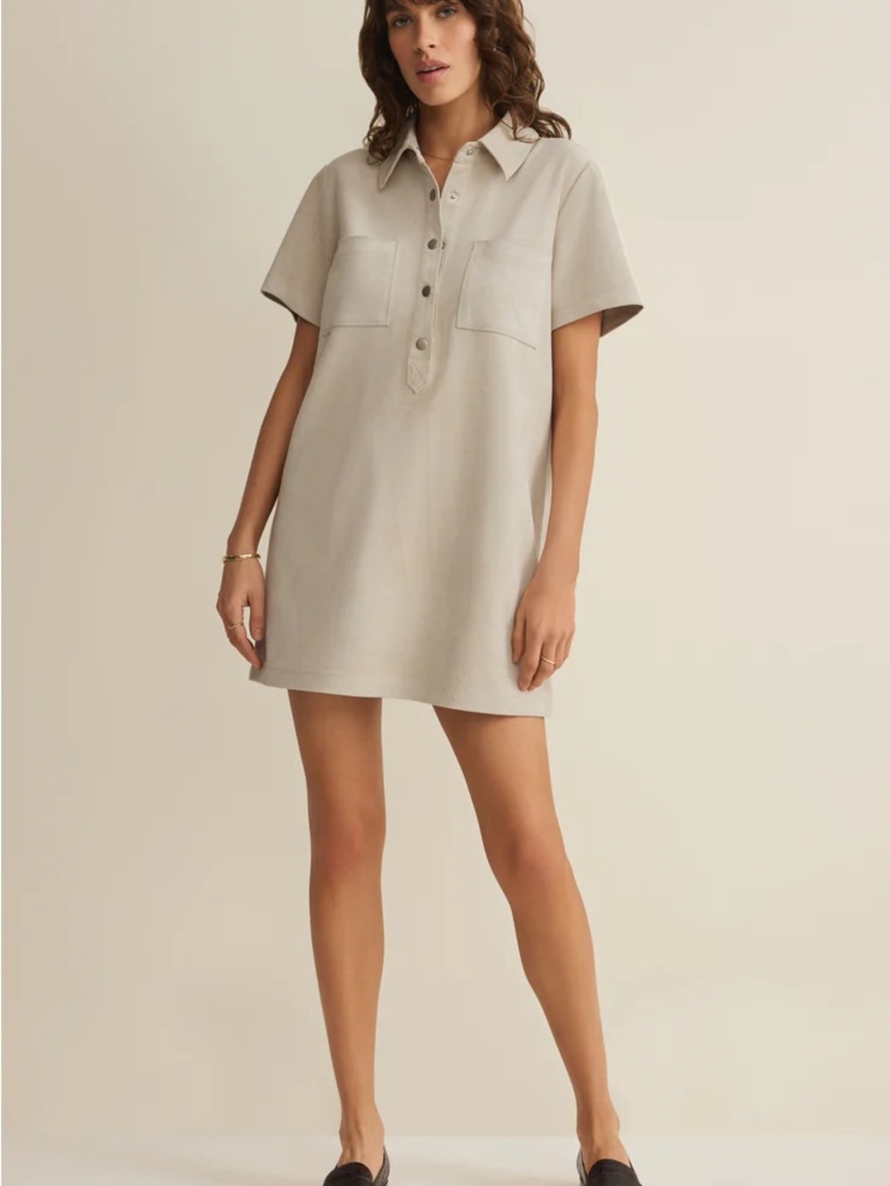 Z Supply Kellie Faux Suede Mini Dress